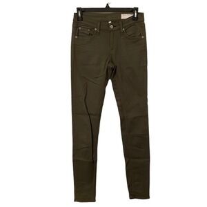 Rag & Bone/Jean  Women's Dist Army Green Mid Rise‎ Skinny Jeans Size 25
